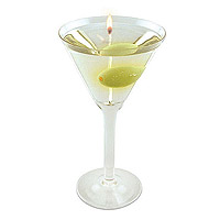 Martini Gel Candle With Olive