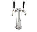 Double Faucet Stainless Draft BeerTower w/ Perlick 575SS Creamer Faucets