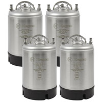 2.5 Gallon Ball Lock Kegs - Strap Handle - NSF Approved - Set of 4