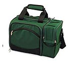 Malibu Tote Cooler for Two - Hunter Green / Purple Grape Linens