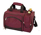 Malibu Tote Cooler for Two - Burgundy / Burgundy Grapes Linens
