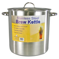 30 Qt. Economy Stainless Steel Brew Kettle with Cover