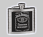 Jack Daniel's Stainless Steel Ribbed Cover Flask - 4 oz.