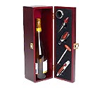 5-Piece Wine Tool Set & Display Case - Rosewood Finish