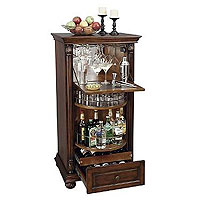 Cognac Hide-A-Bar Wine & Spirits Cabinet