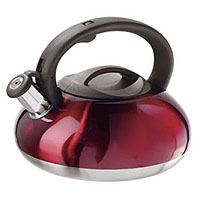 Stainless Steel Whistling Kettle - Red Finish