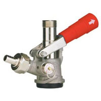 D System Keg Tap Coupler w/ Red Lever Handle