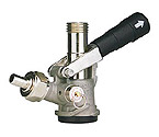 7485E-S - D System Keg Tap Coupler - Black Lever Handle