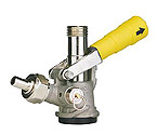 7485E-G - D System Keg Tap Coupler w/ Gold Lever Handle