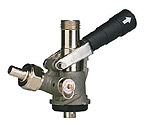 7486E-S - S System Keg Tap Coupler - Black Lever Handle