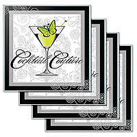 Cocktail Couture Glass Coaster Set