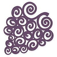 Purple Swirled Grapes - Felt Coasters