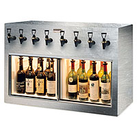Monterey 8 Bottle Wine Dispenser Preservation Unit - Brushed Stainless Steel