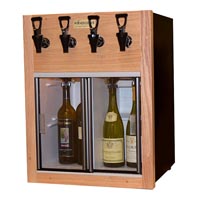 Napa 4 Bottle 2 Red 2 White Wine Dispenser Preservation Unit - Oak