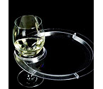 Round Party Plate With Built-in Stemware Holder