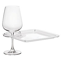 Party Plate with Built-In Stemware Holder (Set of 4)