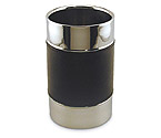 Chrome with Black Leather Band Wine Cooler