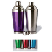 Double Wall Stainless Steel Cocktail Shaker - Clear