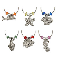 Silver-Plated Sea Life My Glass® Wine Charms