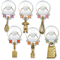 Cooking Party Suction Cup My Glass® Wine Charms