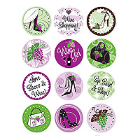 Wine Boutique Glass Stick'ems Wine Tags