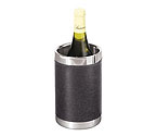 Oggi 9337.3 Faux Leather & S/S Double Wall Wine Cooler