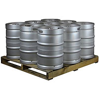 Pallet of 9 Kegs - 15.5 Gallon (1/2 Barrel) Commercial Keg - Drop-In D System Sankey Valve