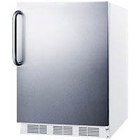 5.5 Cu. Ft. ADA Refrigerator - White Cabinet / Stainless Steel Door & Handle