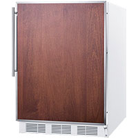 ADA Refrigerator Freezer - White with Stainless Steel Frame Door