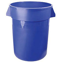 Brute - 32 Gallon Blue Keg Bucket with Plastic Handles