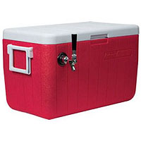 48 Qt. Single Faucet Jockey Box - Red
