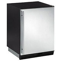 1000 Series Ice Maker/Refrigerator - Black Cabinet with Stainless Steel Door - Left Hinge