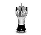 Zeus CT902-3CH Ceramic 3-Faucet Draft Beer Tower - Black w/ Chrome Finish