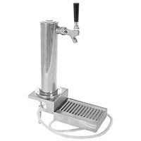 Chrome ABS Plastic Single Faucet Clamp-On Draft Beer Tower