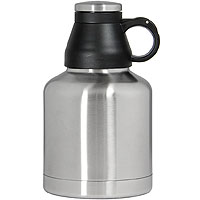 48 Screw Cap Customizable Beer Growlers - 32 oz Double Wall Stainless Steel with Brushed Finish