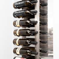 Floor-To-Ceiling Mounted Frame for Magnum Bottles - Black Chrome Finish