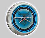 Harley-Davidson 15 Inch Cobalt Flames Eagle Neon Clock