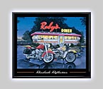 Photo of Harley-Davidson Roadside Reflection Neon Wall Art