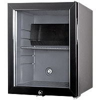 1 Cu. Ft. Hotel Minibar Refrigerator - Charcoal Grey with Glass Door