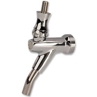 Chrome-Plated Brass European Draft Beer Faucet with Stainless Steel Lever