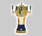 CT902-5BR Zeus Ceramic 5-Faucet Draft Beer Tower - Black w/ Brass Finish