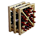 Allavino Pronto Wine Rack 24 Bottle Pine Lattice X-Bin Stackable Cube PRL3024X