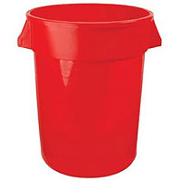 Brute 32 Gallon Red Keg Bucket with Plastic Handles