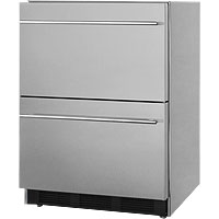 Stainless Steel 2-Drawer Refrigerator, ADA Compliant - ETL-S Listed