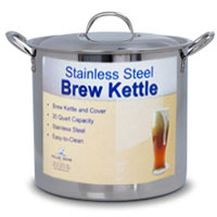20 Qt. Economy Stainless Steel Brew Kettle with Lid