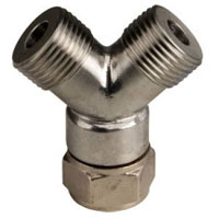 Y Splitter Beer Fitting with 3/8 Inch Bore