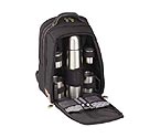 Picnic at Ascot Columbia Coffee Backpack for Two - Black Canvas