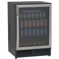 5.1 Cu. Ft. Beverage Cooler - Black with Glass Door