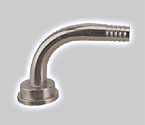 Brass Bent Tailpiece for 1/4 Inch ID Vinyl Tubing