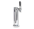Chrome-Plated Metal Single Faucet Beer Tower - 2-1/2-Inch Column